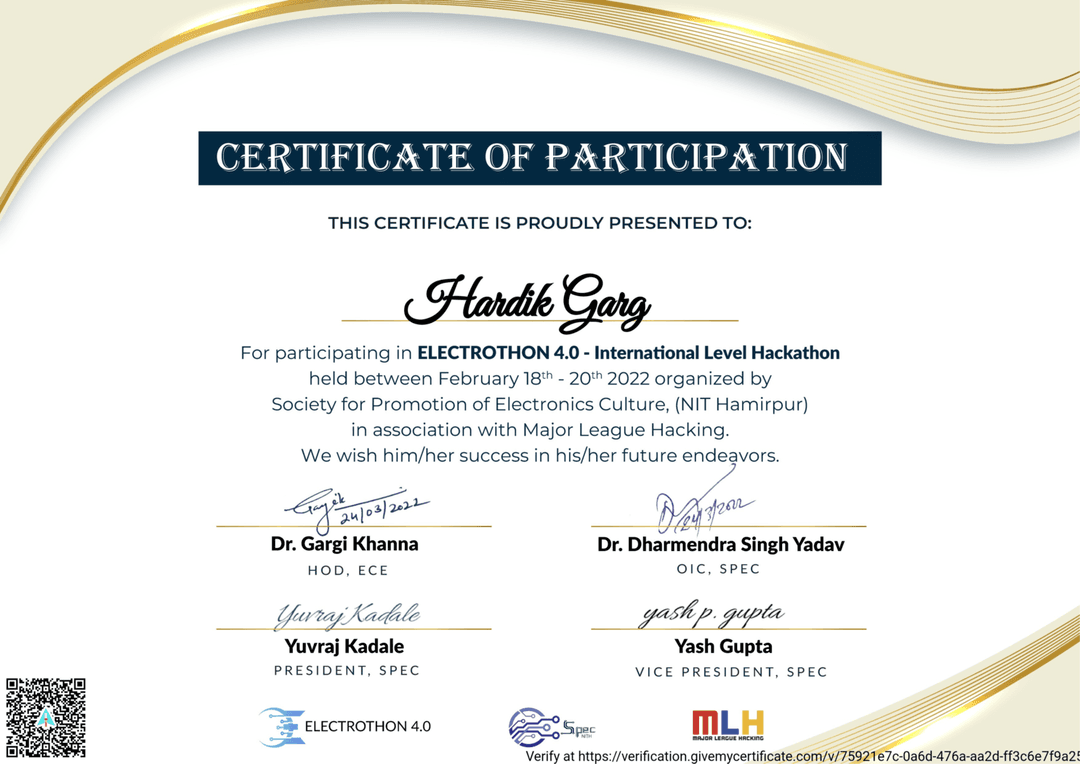 Participant - Electrothon 4.0